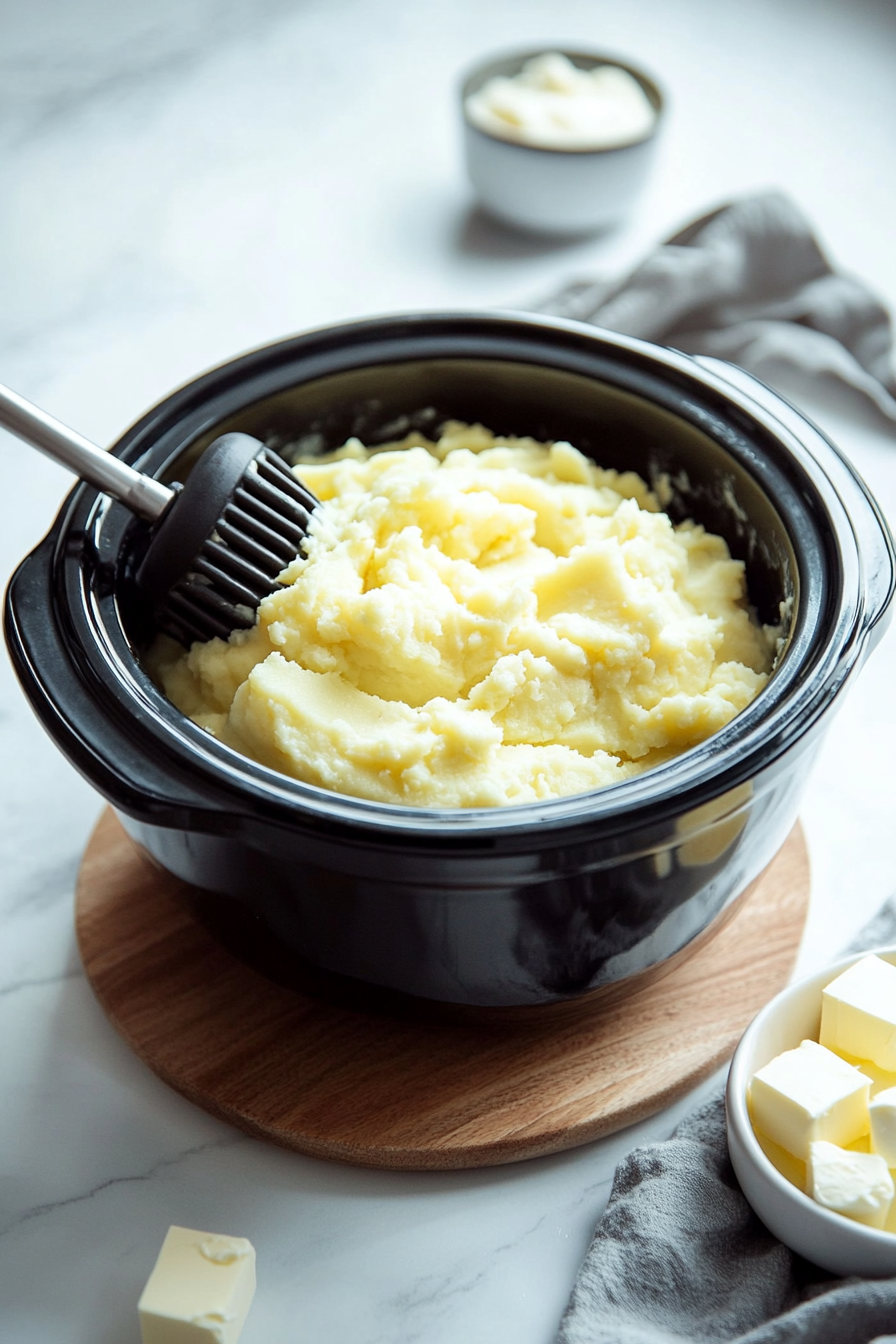 mash the potatoes until smooth