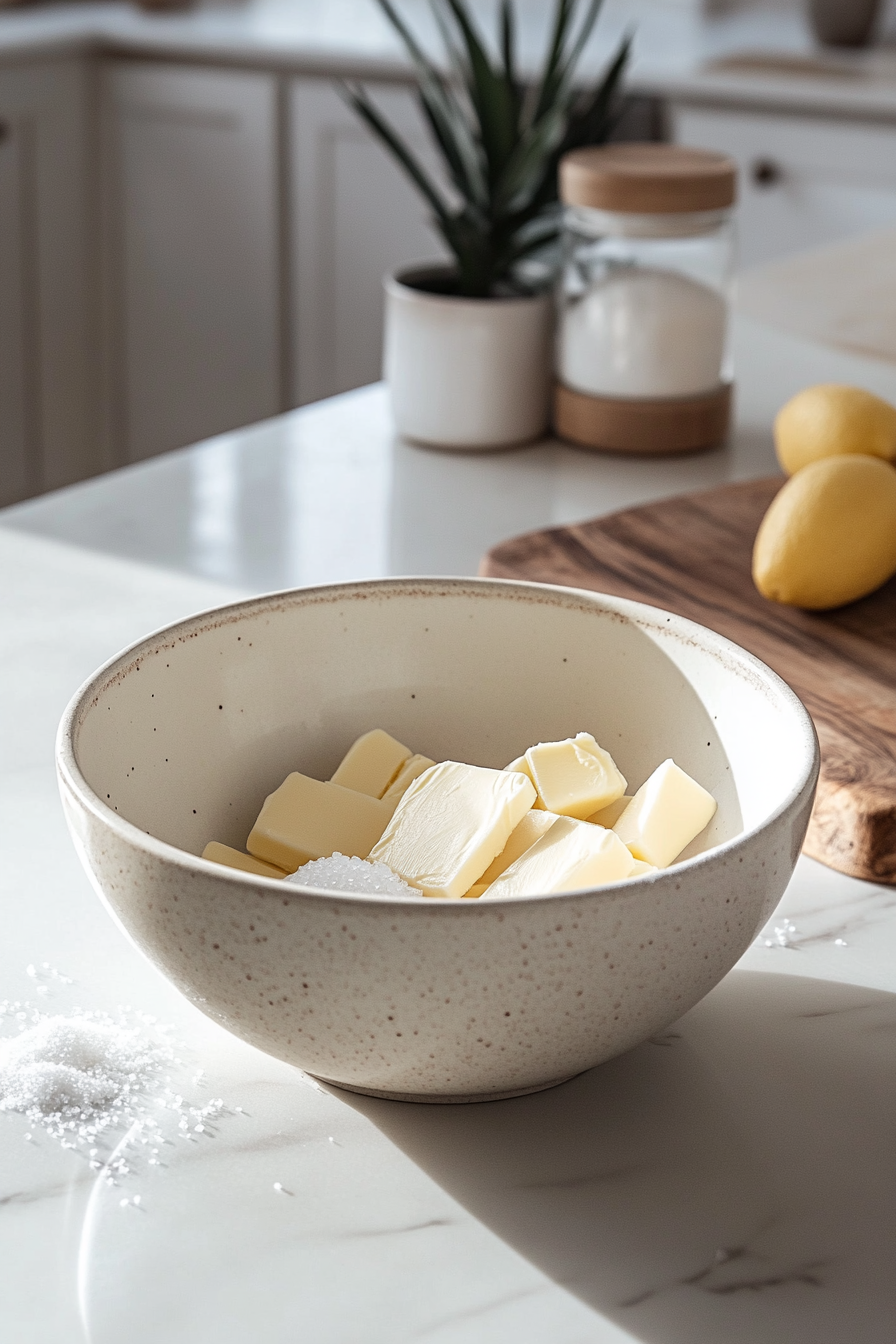 place the thinly sliced butter