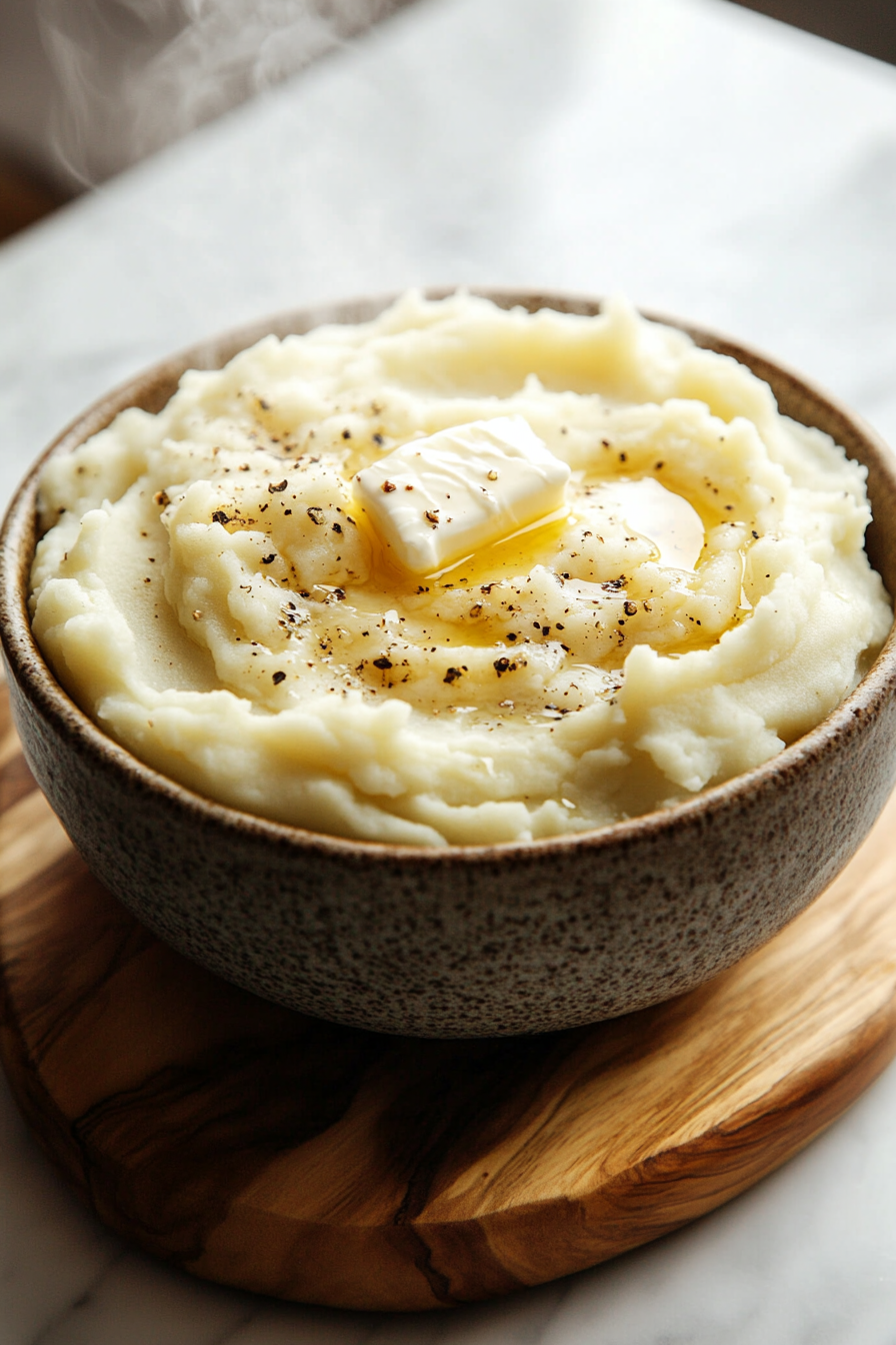 serving mashed Potatoes