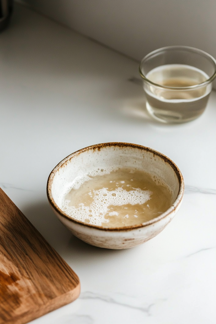 yeast with half of the warmed water