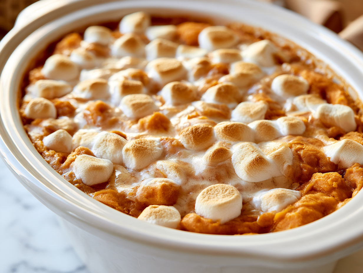 Crockpot Sweet Potato Casserole with Canned Yams
