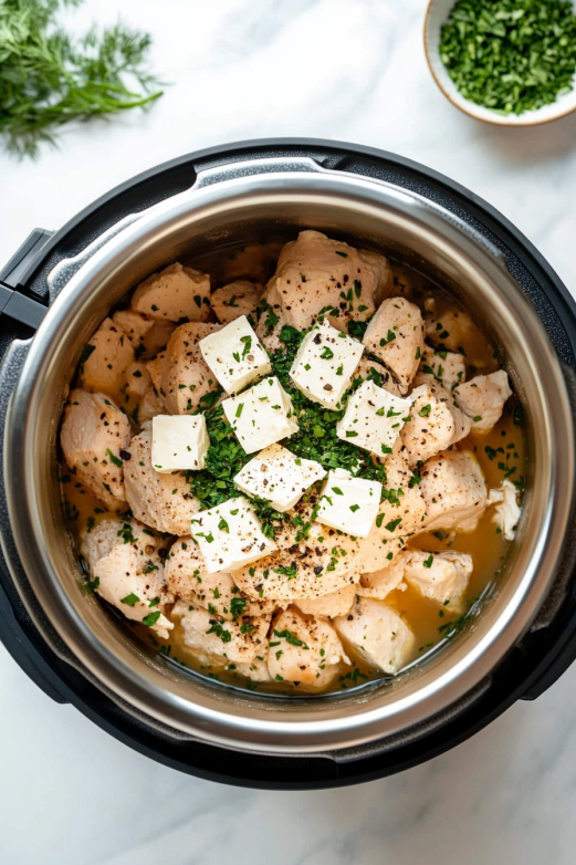 Adding Cream Cheese and Seasonings