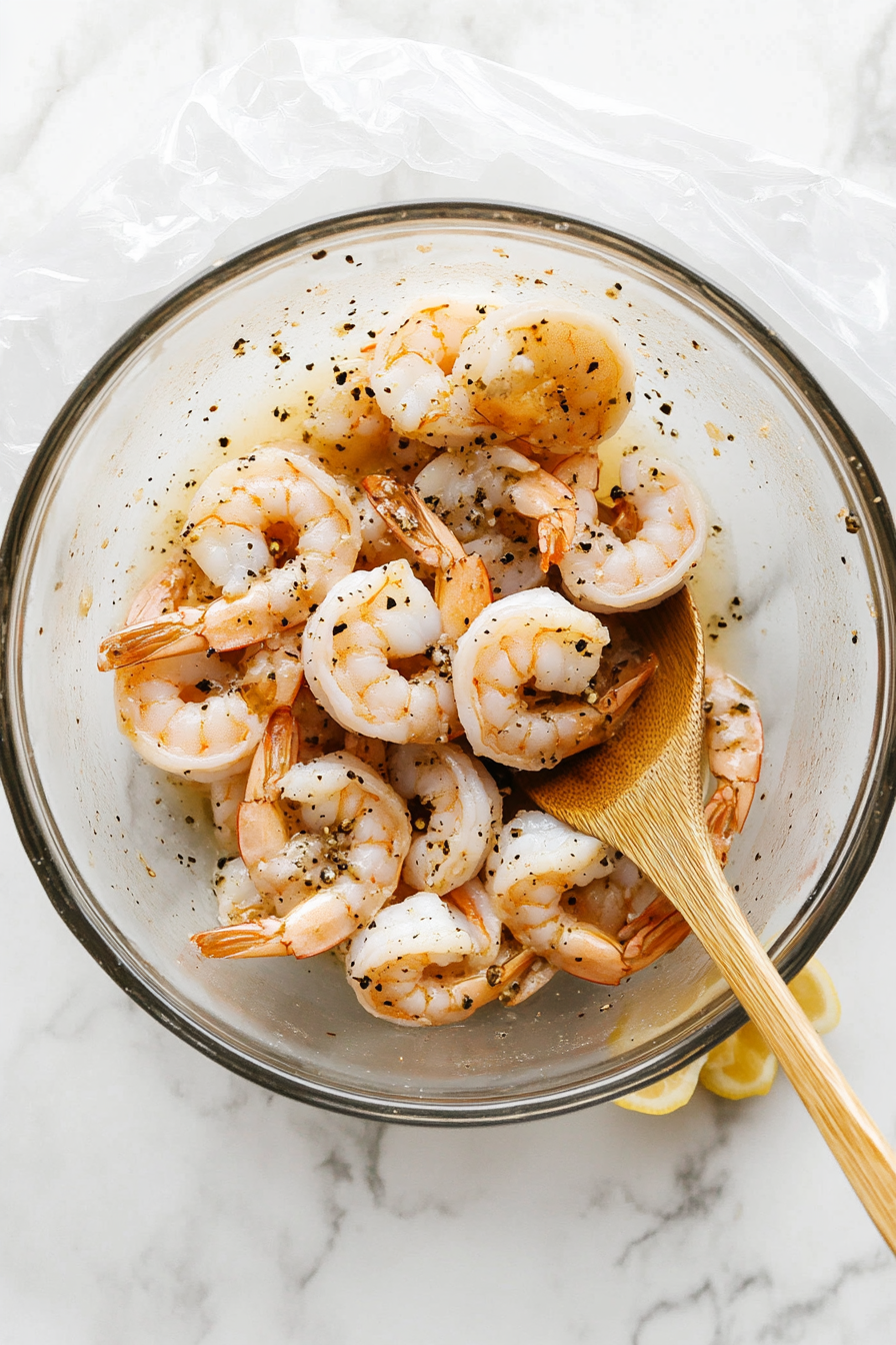 Marinating the Shrimp