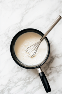 Mixing Soy Milk, Sugar, and Cornstarch