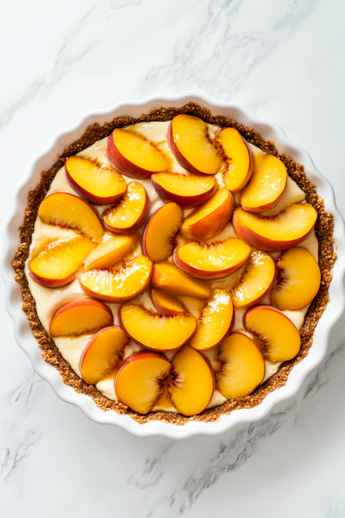 No Bake Vegan Peach Cream Pie Recipe