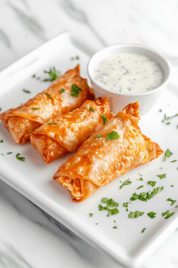 Buffalo Chicken Egg Rolls