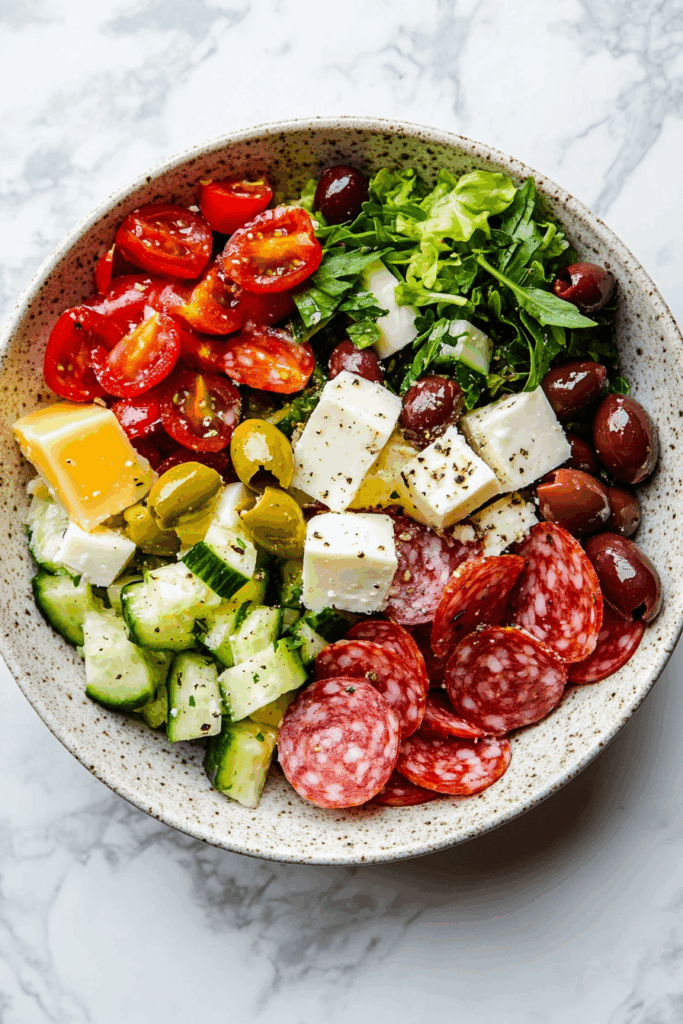 Chopped Italian Keto Antipasto Salad Recipe