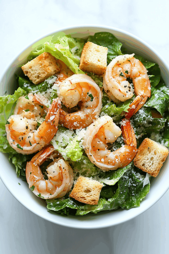 Easy Shrimp Caesar Salad