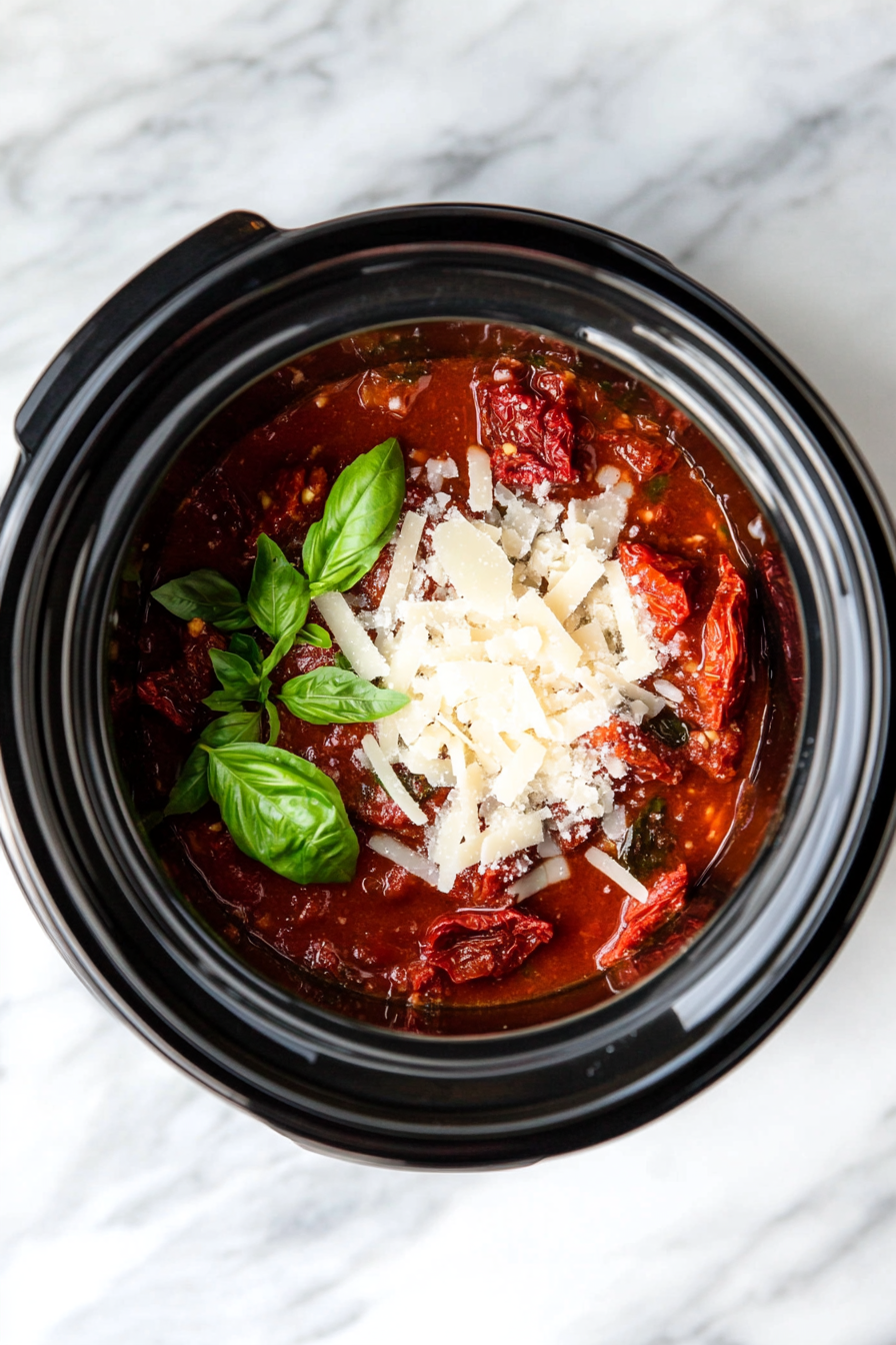 Add sun-dried tomatoes, parmesan, and chopped basil to the mixture.