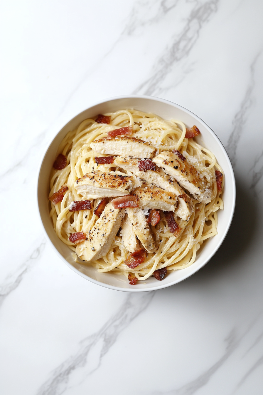 9-Ingredient Best Chicken Carbonara Recipe!