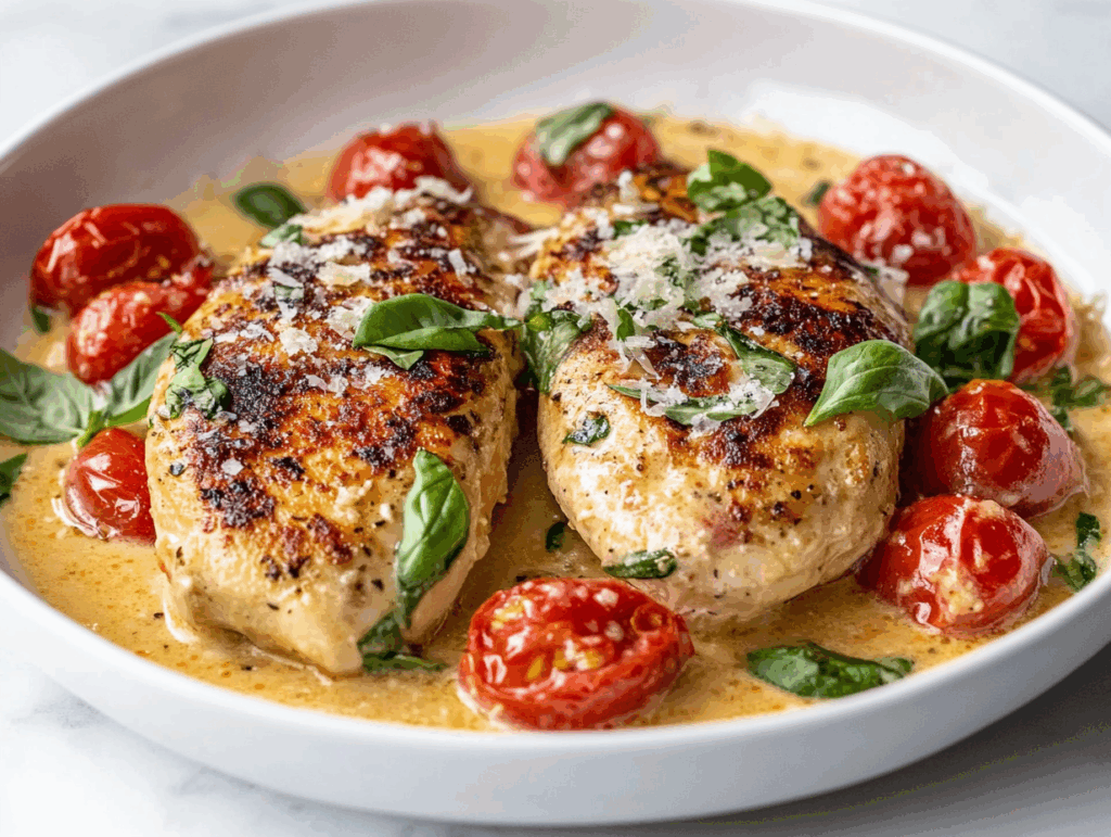 Best Chicken With Cherry Tomatoes Recipe In 35-Minute!