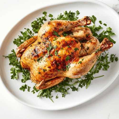 5-Ingredients Easy Full Roasted Chicken Recipe