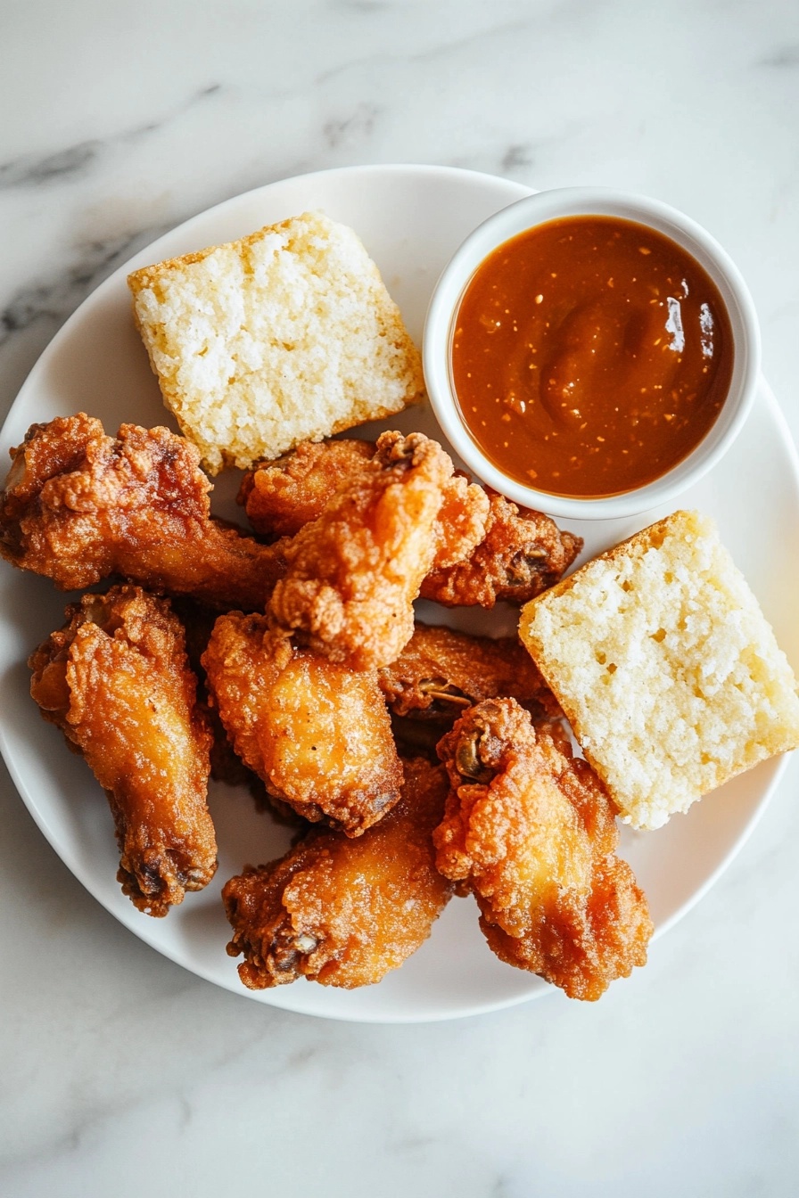 6-Ingredient Fried Turkey Wings Recipe: Serve hot with your favorite sides like White Cornbread or Baja Chipotle Sauce.