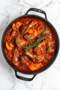 Serve hot with rice, polenta, or crusty bread.