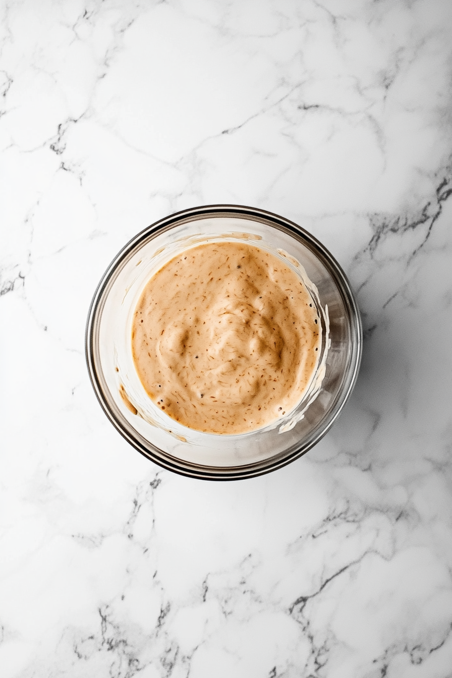 Mix dipping sauce: Combine mayo, sour cream, horseradish, mustard, and Worcestershire in a bowl. Stir well.