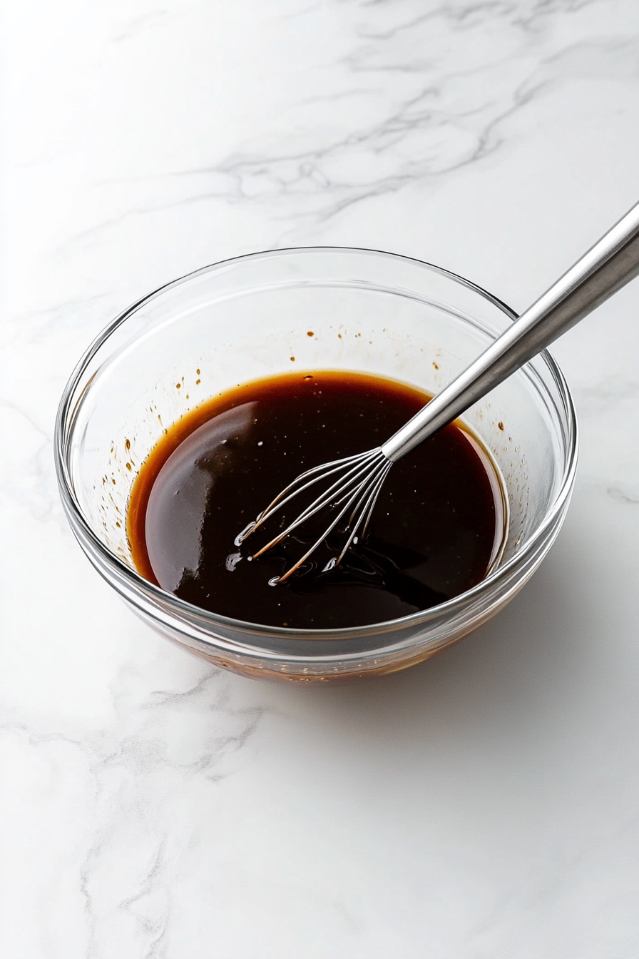 In a bowl, mix teriyaki sauce, brown sugar, soy sauce, pineapple juice, melted butter, and Worcestershire sauce.