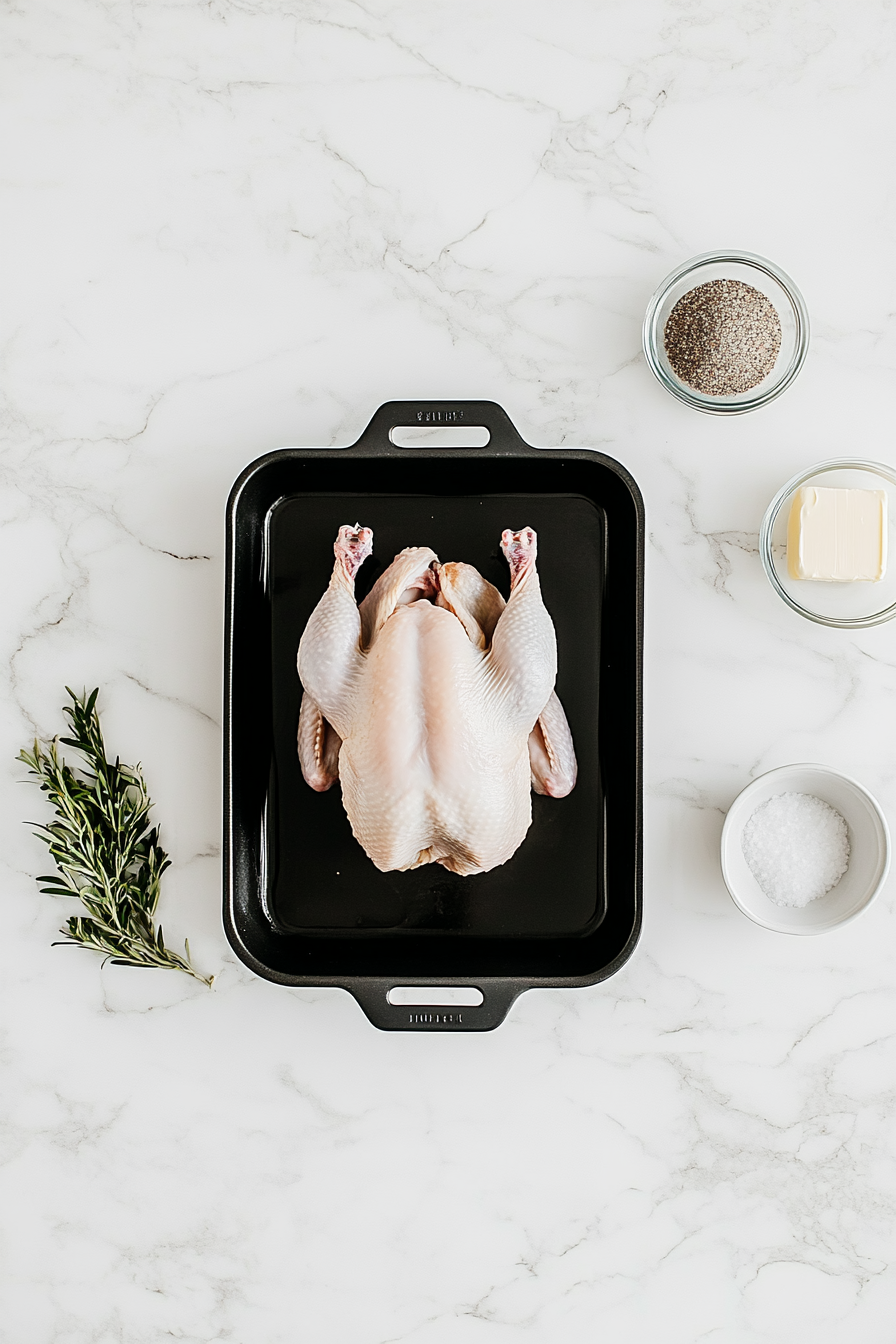 Preheat oven to 350°F (175°C) and Prep Chicken.