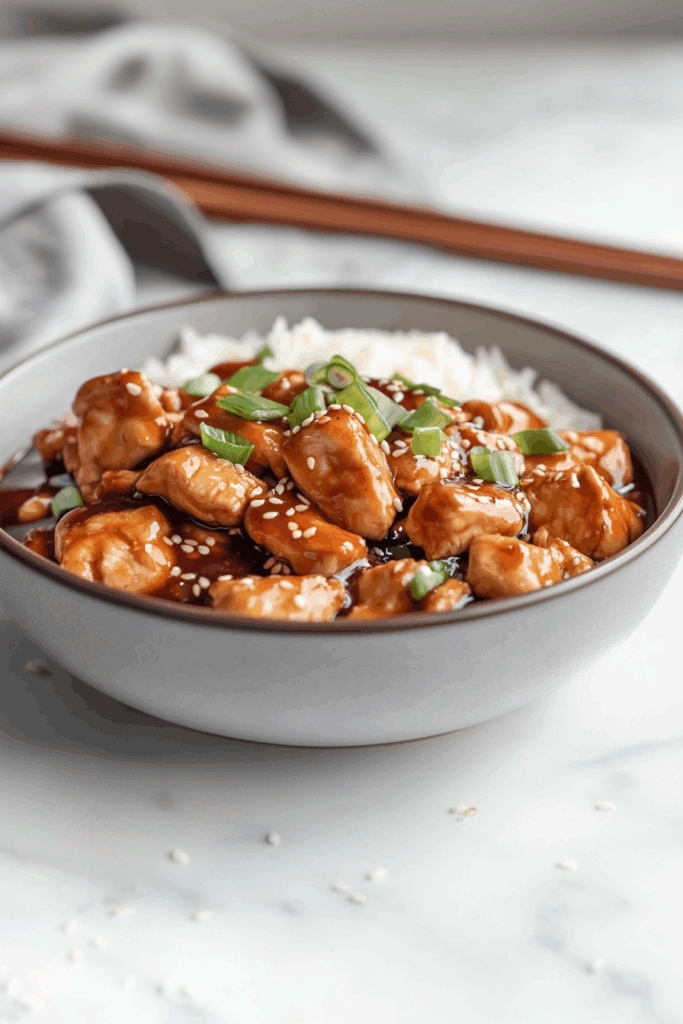 Garnish with sliced green onions and sesame seeds if desired. Serve hot.