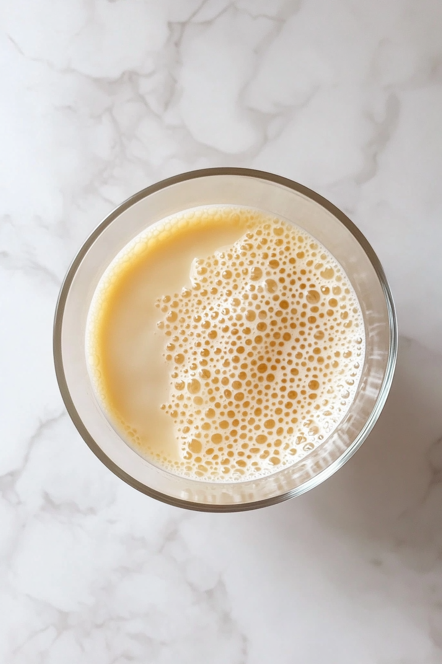 In a bowl, whisk together egg and milk. Soak the livers for 5–10 minutes.