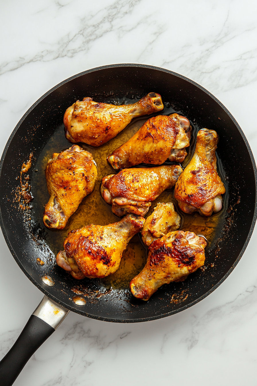 Heat oil in a large skillet over medium-high heat, then brown the chicken on all sides. Remove and set aside.