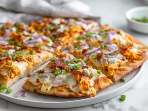 Buffalo Chicken Flatbread Recipe in 20 Minutes!