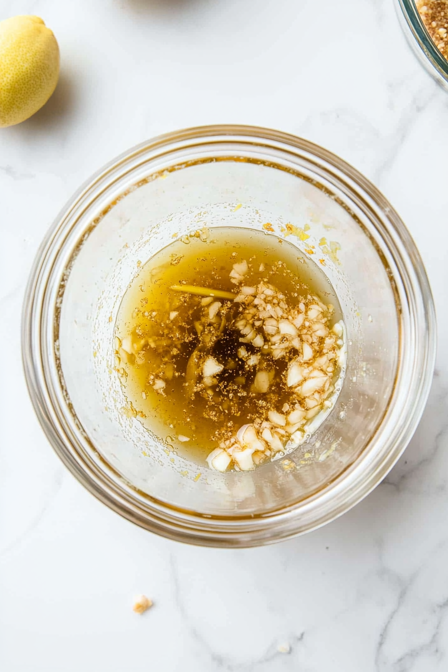 In a bowl, combine lemongrass, lemon juice, soy sauce, brown sugar, garlic, fish sauce, and canola oil to make the marinade.