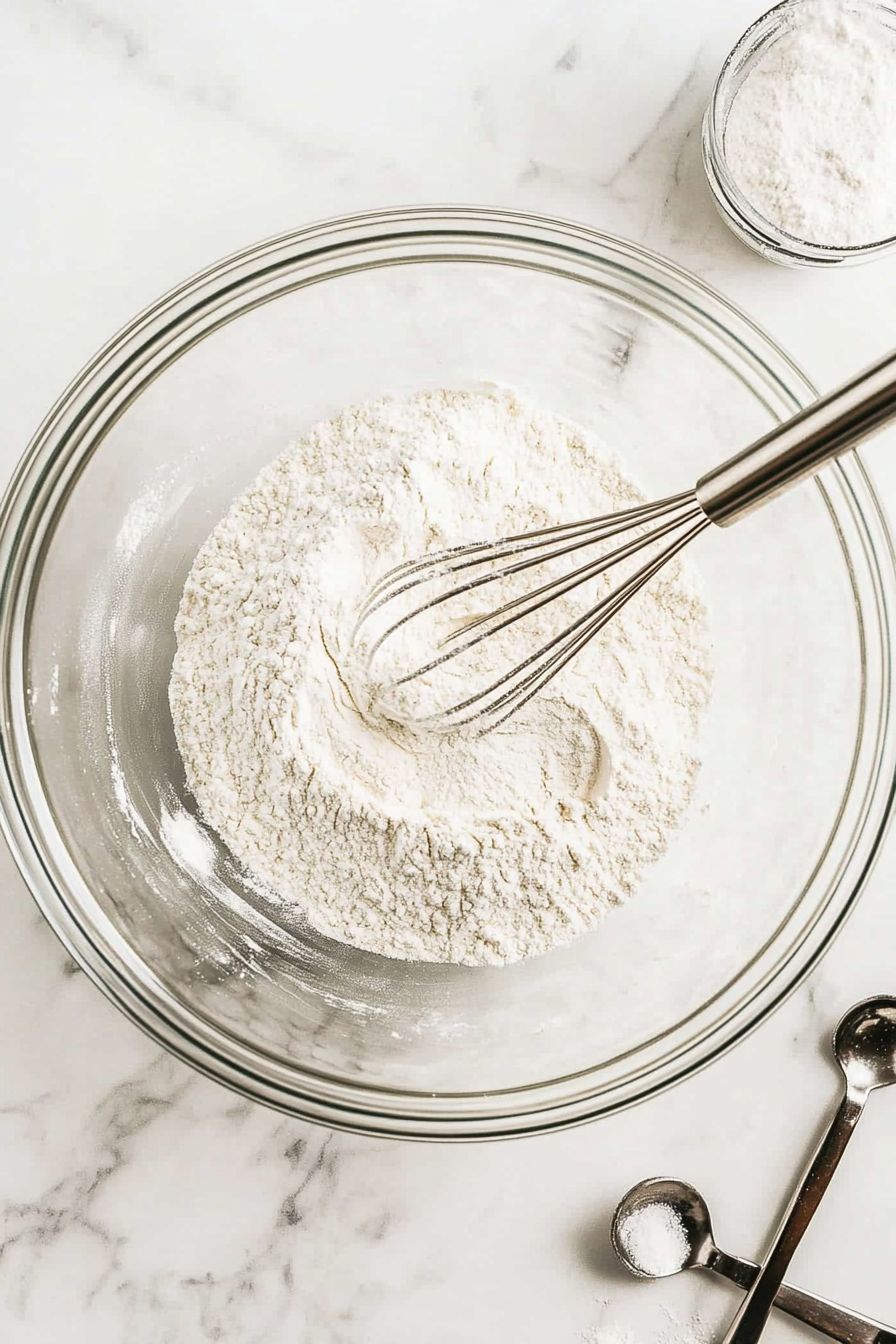 In a bowl, whisk cake flour, baking powder, and salt together.
