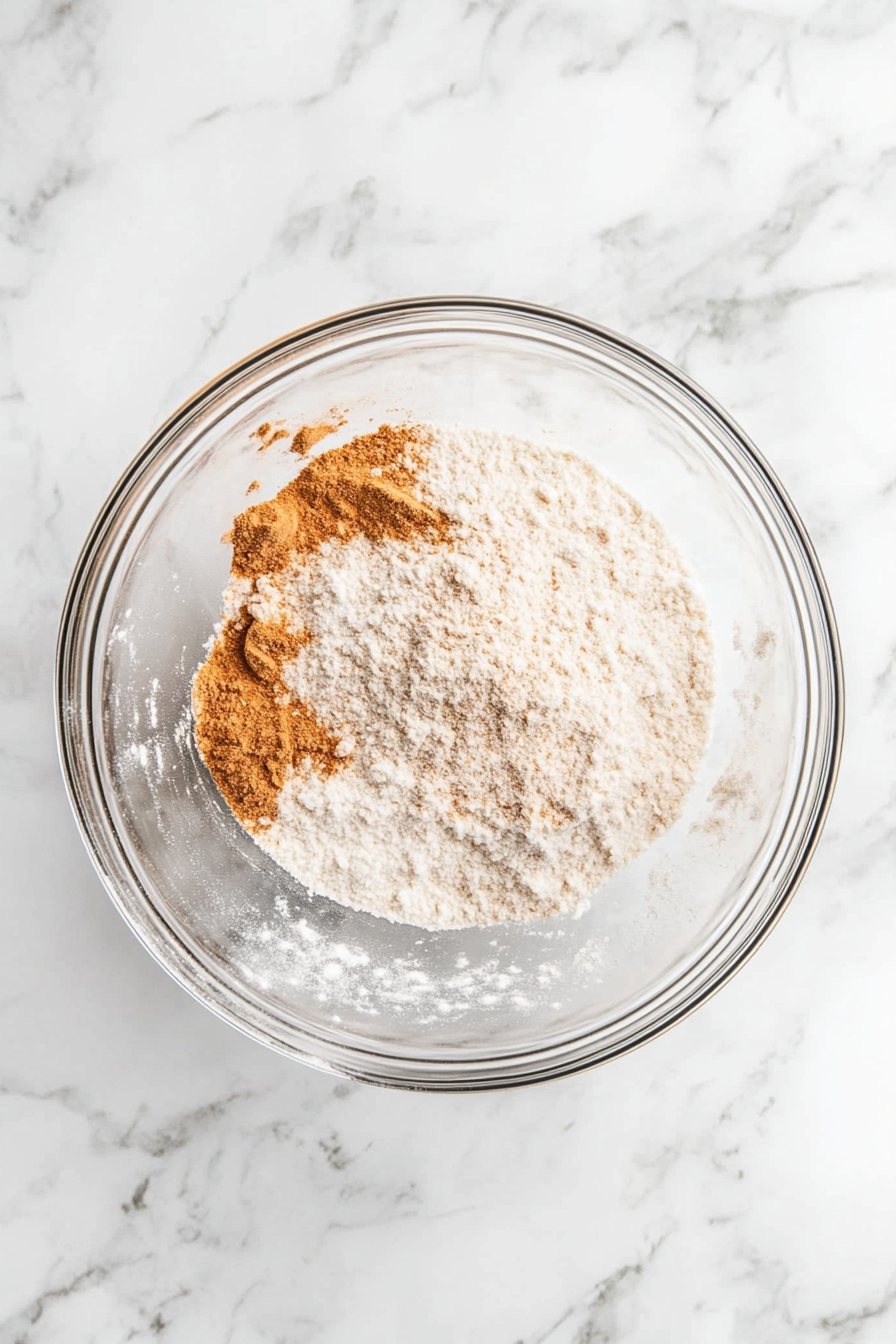 In a bowl, mix all-purpose flour with salt, black pepper, onion powder, garlic powder, paprika, allspice, cinnamon, and ginger powder.