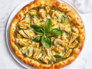 Easy Pesto Chicken Pizza Recipe in 20 Mins!