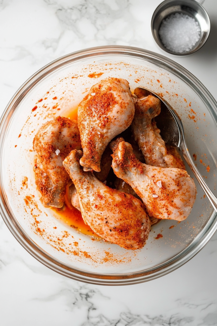 Add salt, pepper, and paprika to season the chicken.