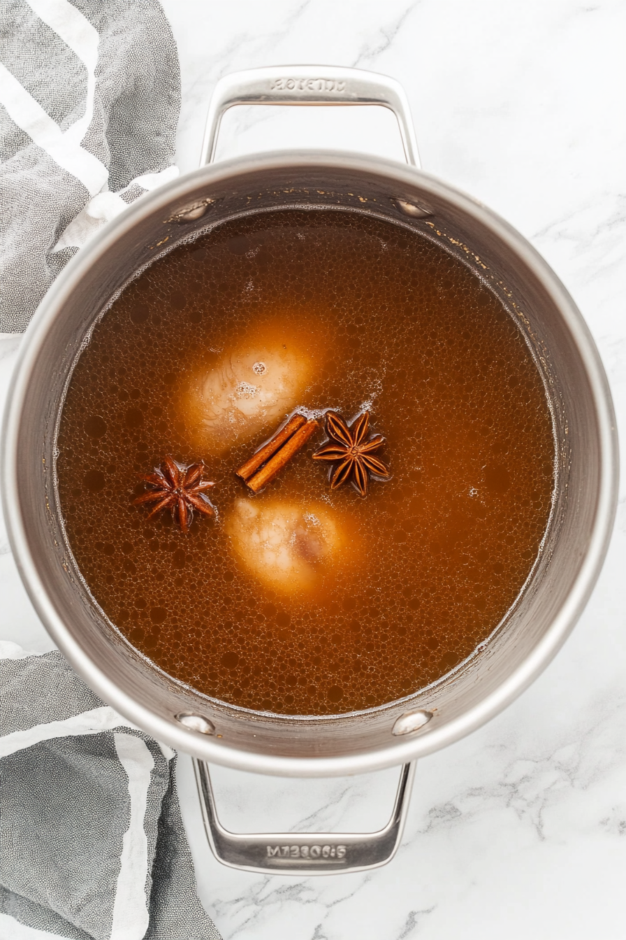 Skim any foam and fat from the top while cooking.