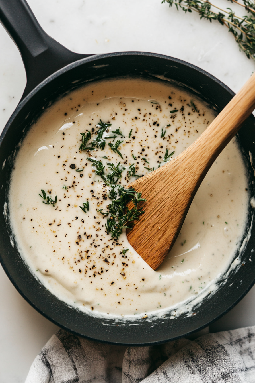 Whisk in flour until smooth and no lumps remain.