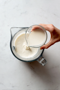 Add more milk slowly if needed for blending keep it thick.