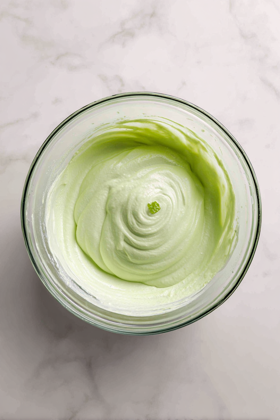 Add egg whites, sour cream, oil, and vanilla. Mix until smooth.