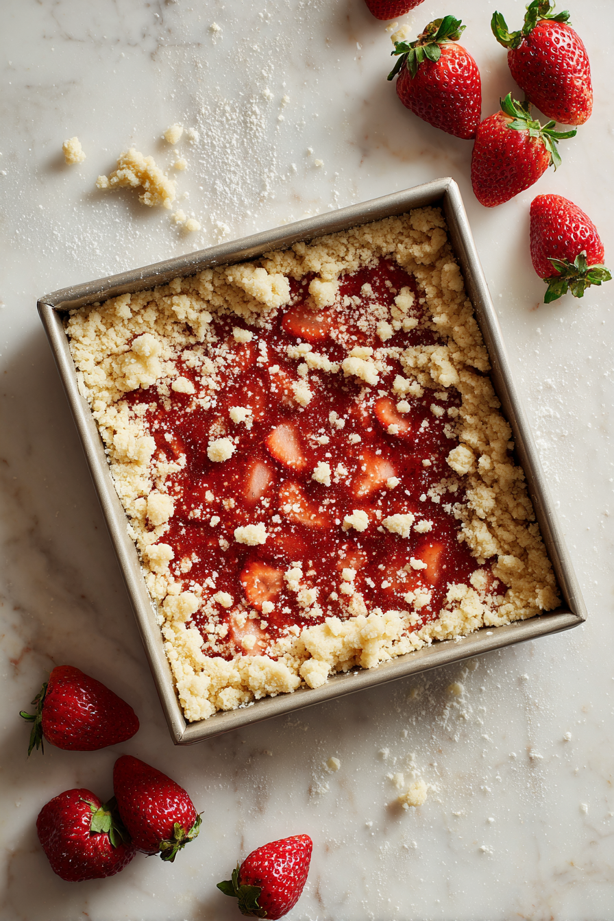 Press 2/3 of dough into the pan for the base.