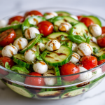 Fresh & Healthy Cucumber Caprese Salad Recipe!