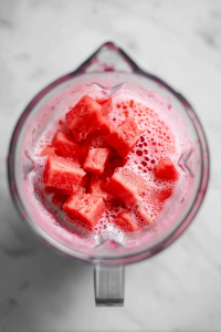Blend the watermelon until smooth.