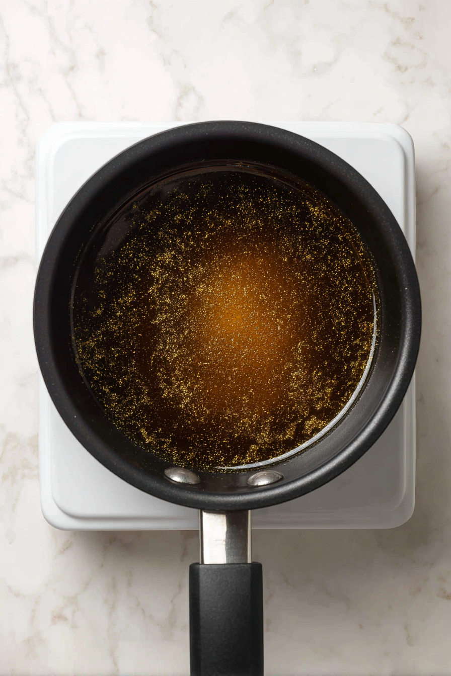 Gradually stir in apple juice and whisk until smooth.