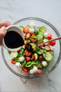Drizzle with balsamic vinaigrette.
