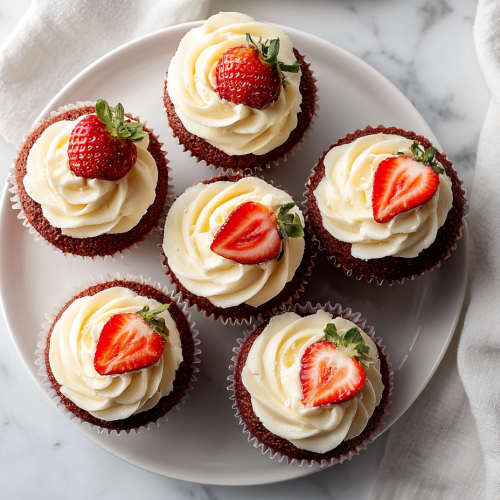 Perfect Strawberry Red Velvet Cupcakes in 40 Mins!