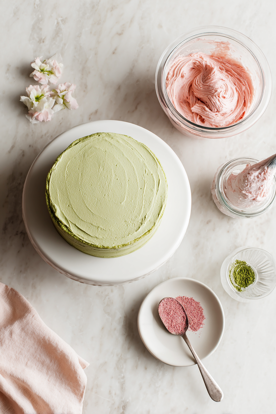 Let cakes cool completely before layering with frosting and jam.