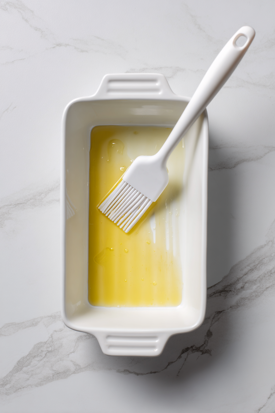 Preheat your oven to 350°F (175°C) and grease a 9x5-inch loaf pan.