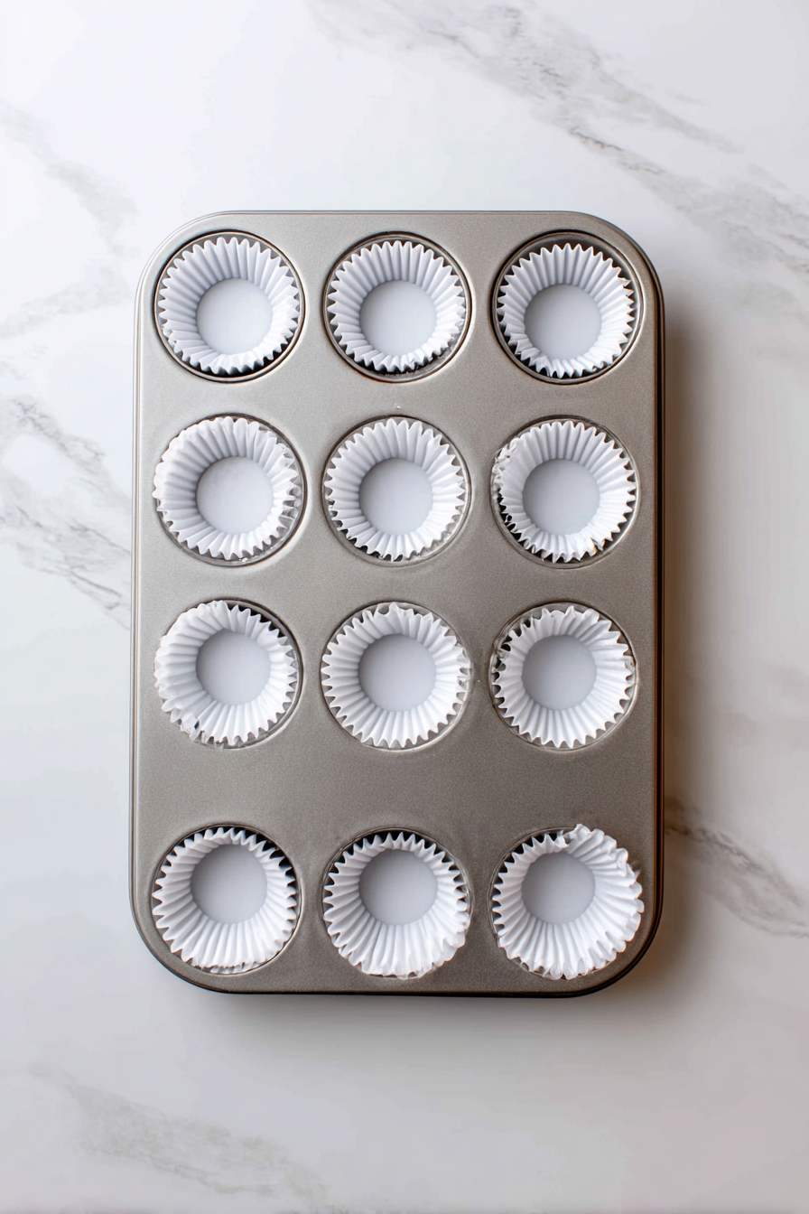 Preheat your oven to 350°F (175°C) and line a cupcake tin with liners.