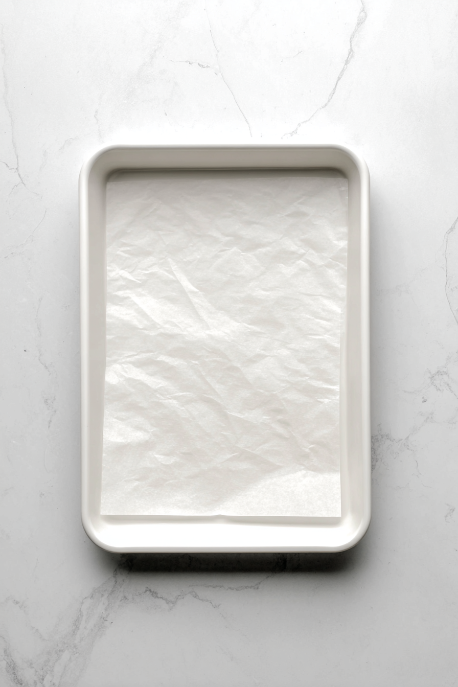 Preheat your oven to 300°F (150°C) and line a baking tray with parchment paper.