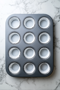 Preheat oven to 180°C (350°F) and line a muffin pan with paper liners.