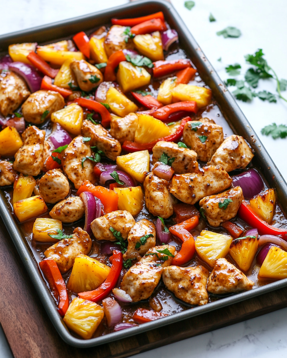 Sheet Pan Hawaiian Chicken