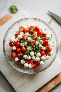 Sprinkle in the chopped fresh basil.