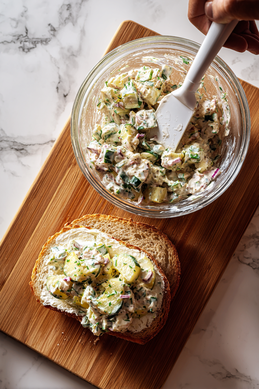 Top with the dressed grinder salad.