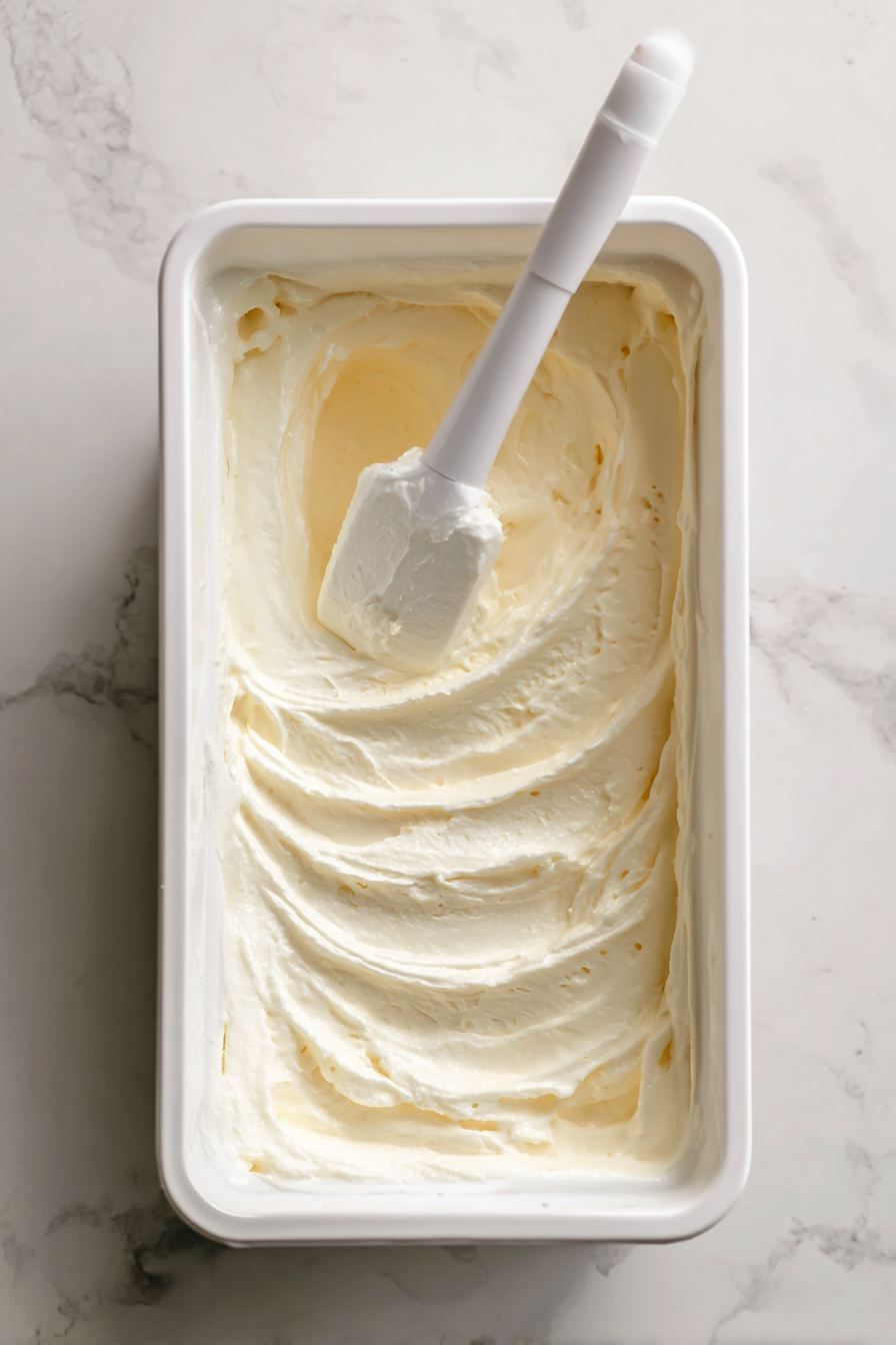 Transfer the mixture to a freezer-safe container.