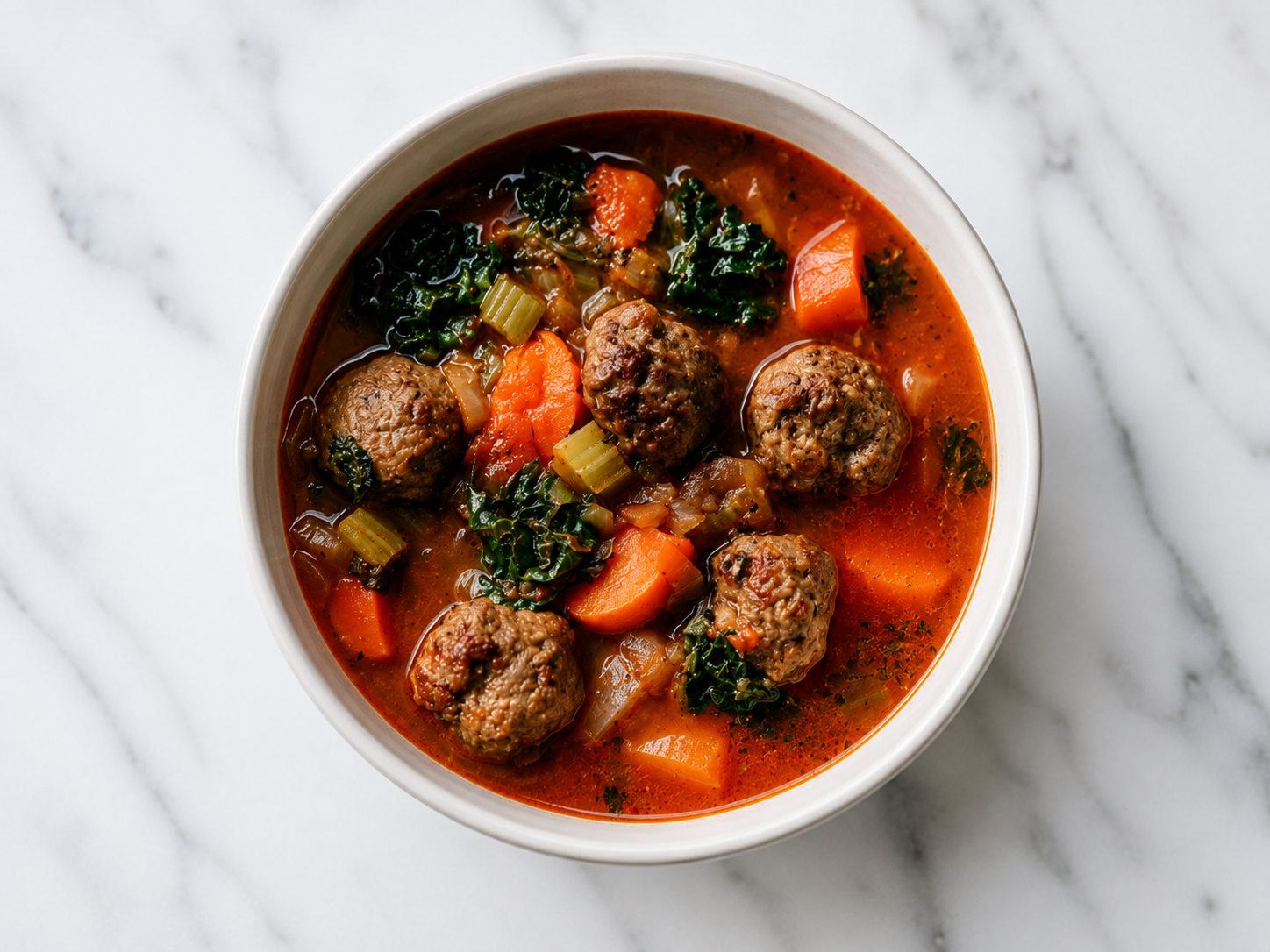 Fall Crockpot Meatball Soup Recipe